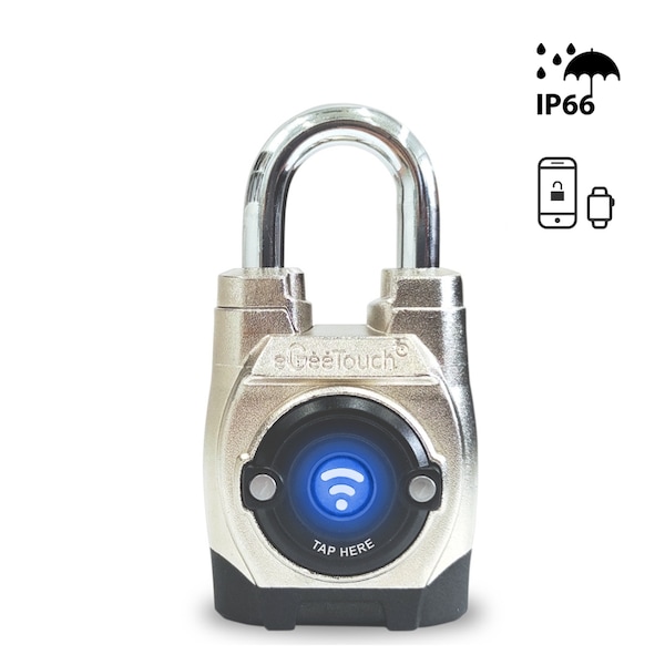 Egeetouch 5th Gen Smart Padlock - Outdoor with Bluetooth and NFC, Short shackle 5-02501-94 - main